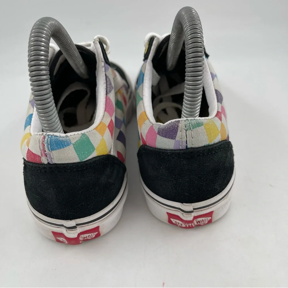 Van’s Women’s Multicolor Checkerboard Classic Canvas Lace-Up Shoes - Size 6